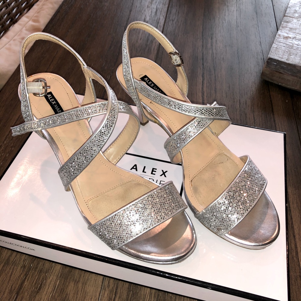 Silver Alex Marie Heels 9